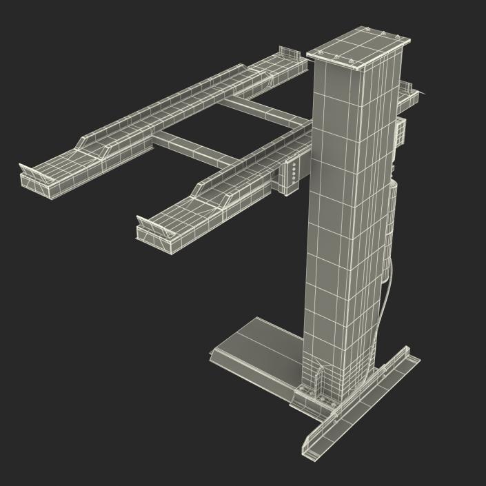 3D Single Post Car Lift Generic model