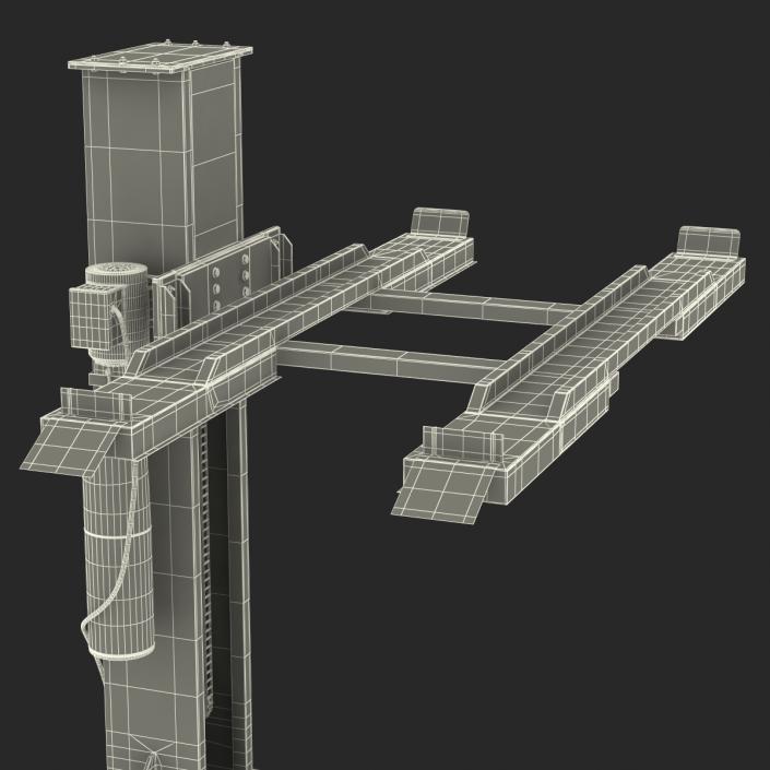 3D Single Post Car Lift Generic model