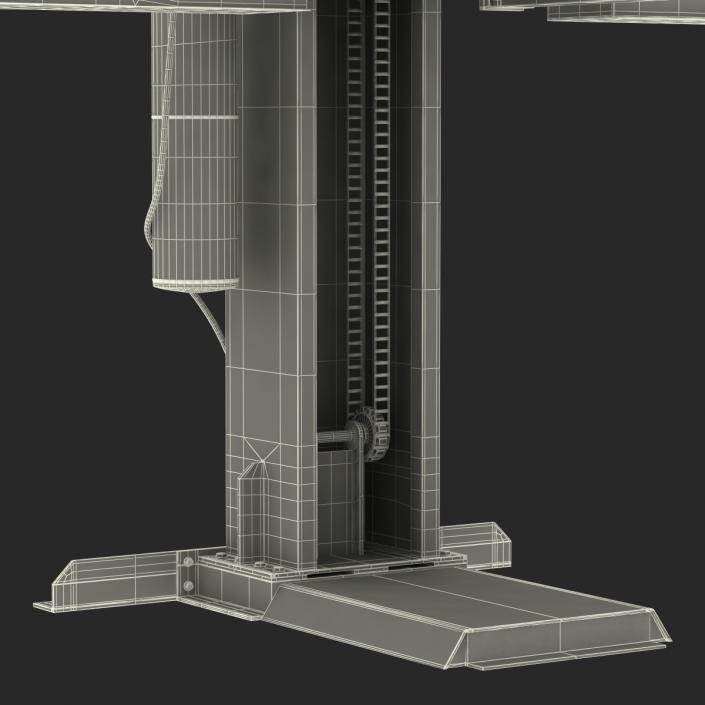 3D Single Post Car Lift Generic model