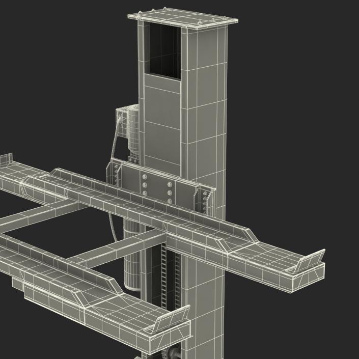 3D Single Post Car Lift Generic model