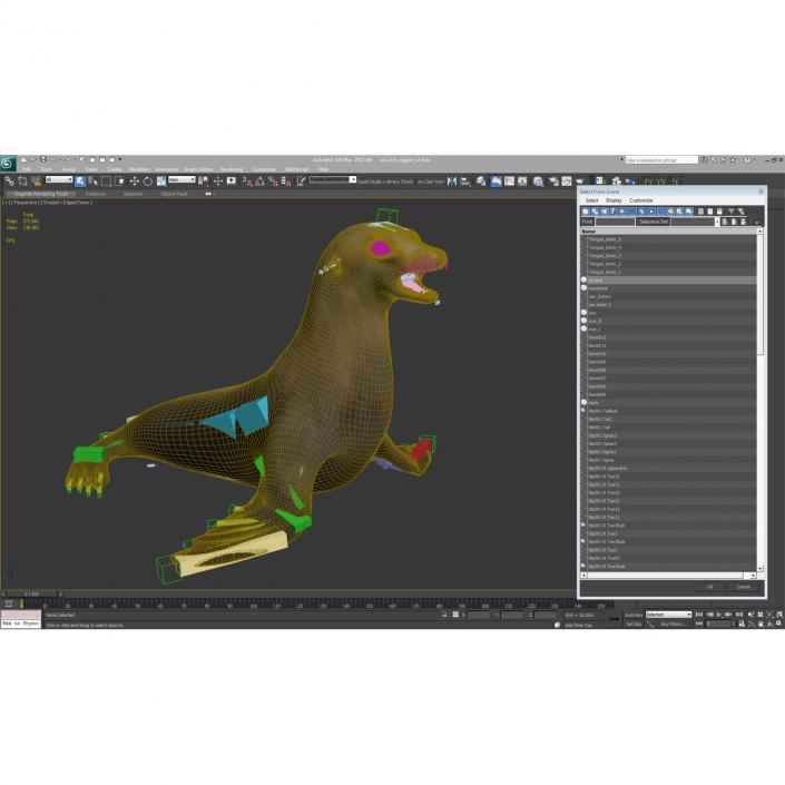 3D model Sea Lion Rigged