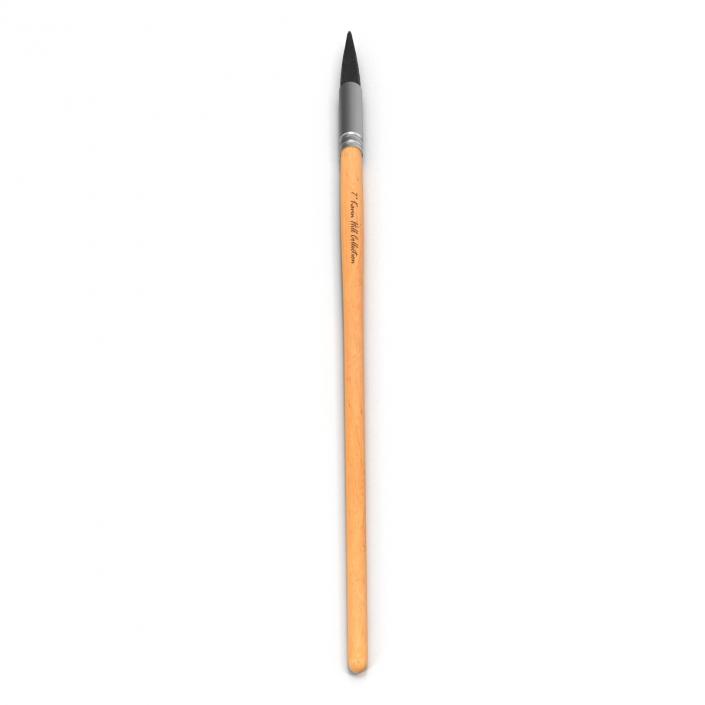 3D model Paint Brush Pointed Round