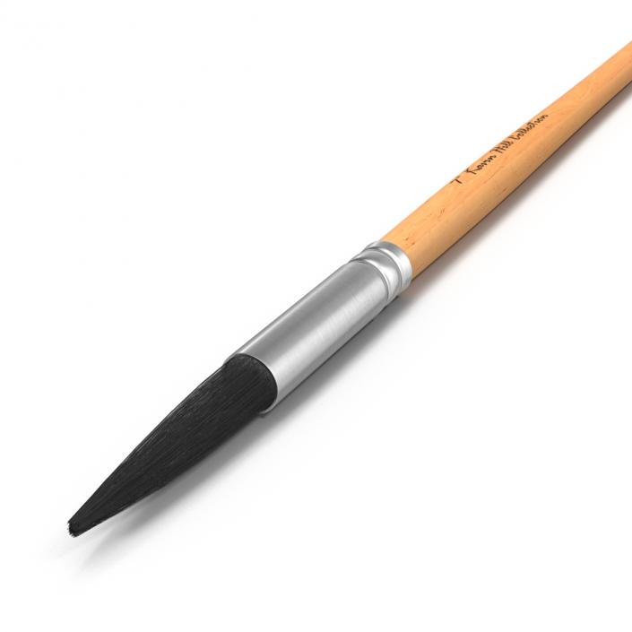 3D model Paint Brush Pointed Round