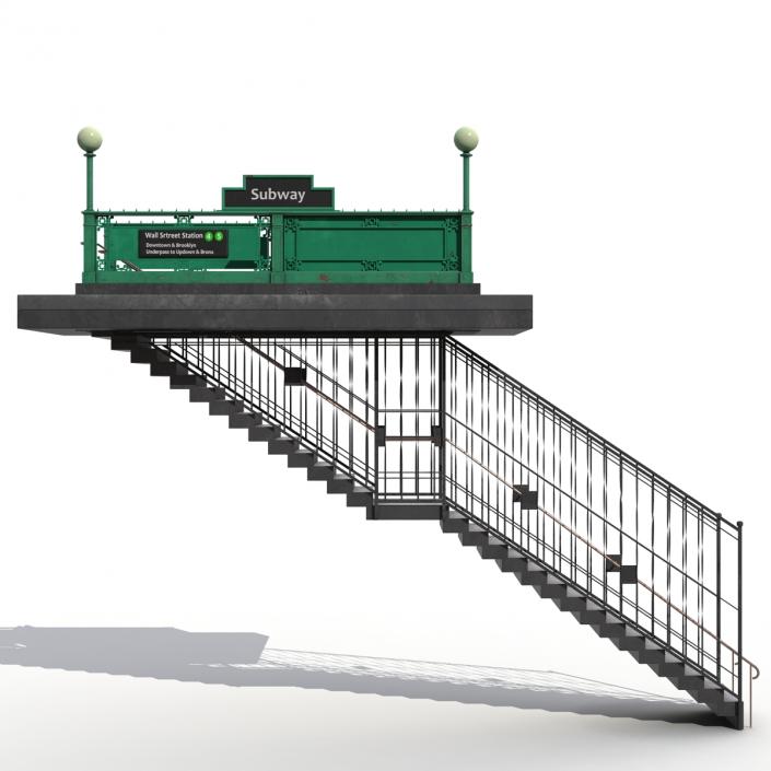 Subway Entrance in New York City 3D