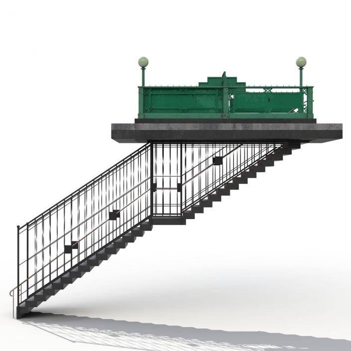 Subway Entrance in New York City 3D