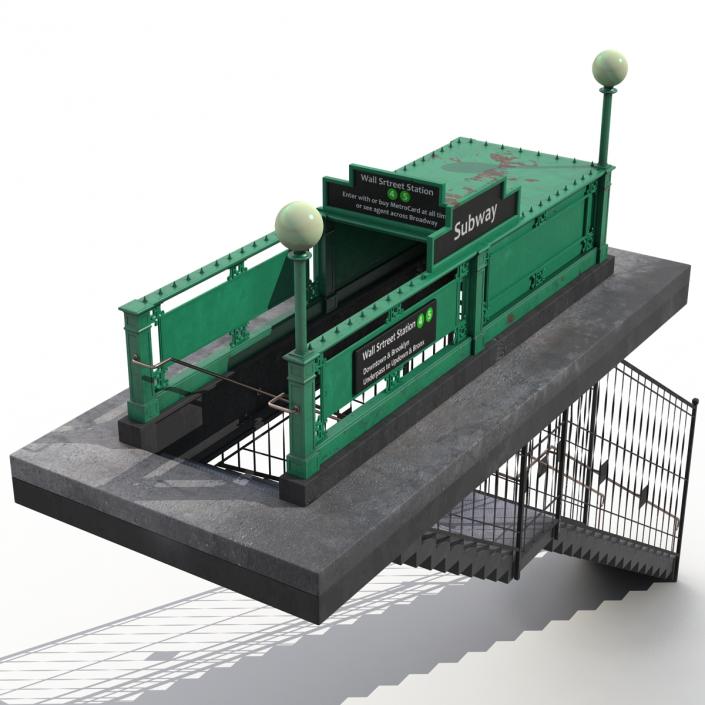 Subway Entrance in New York City 3D