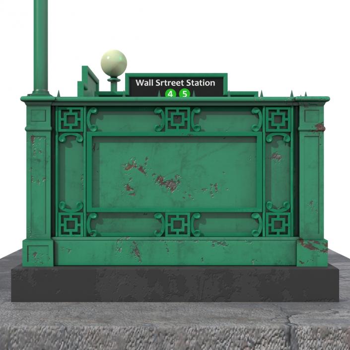 Subway Entrance in New York City 3D