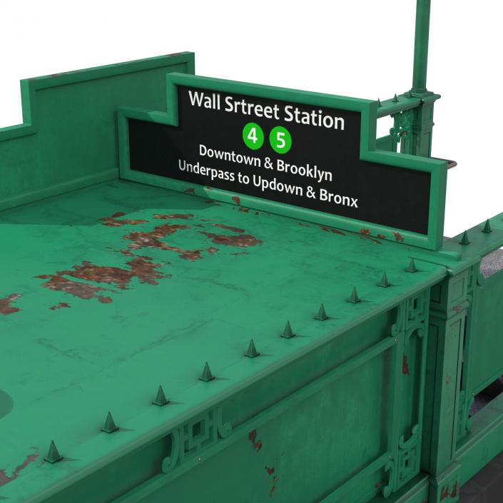 Subway Entrance in New York City 3D