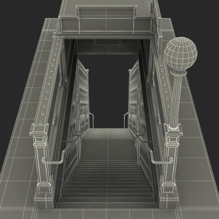 Subway Entrance in New York City 3D