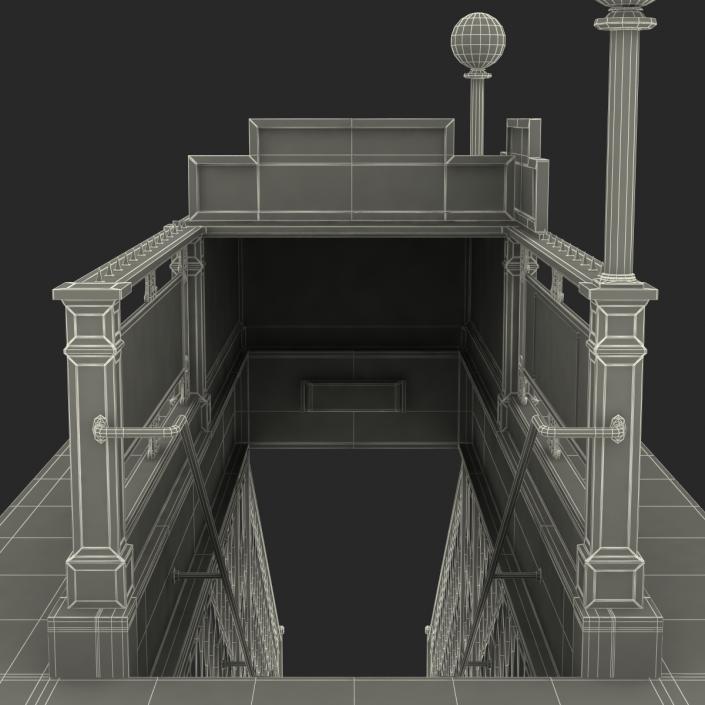 Subway Entrance in New York City 3D