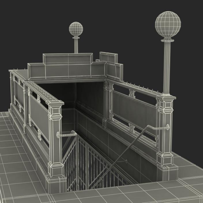 Subway Entrance in New York City 3D