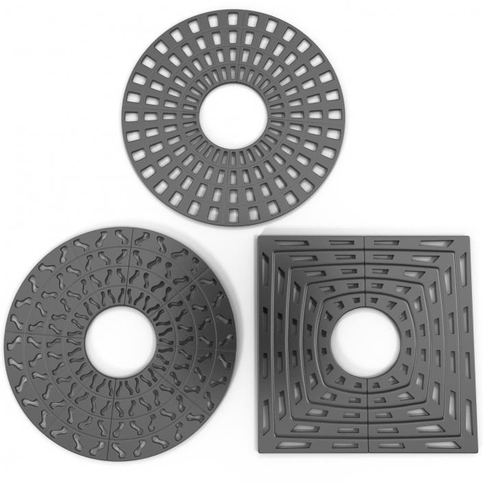 3D model Tree Grates Set