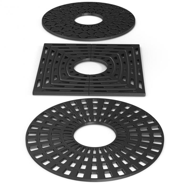 3D model Tree Grates Set