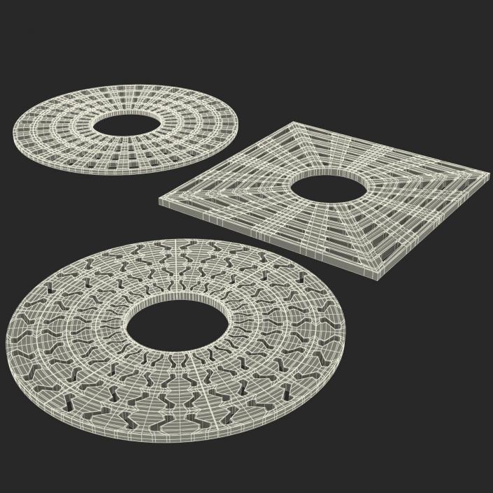 3D model Tree Grates Set