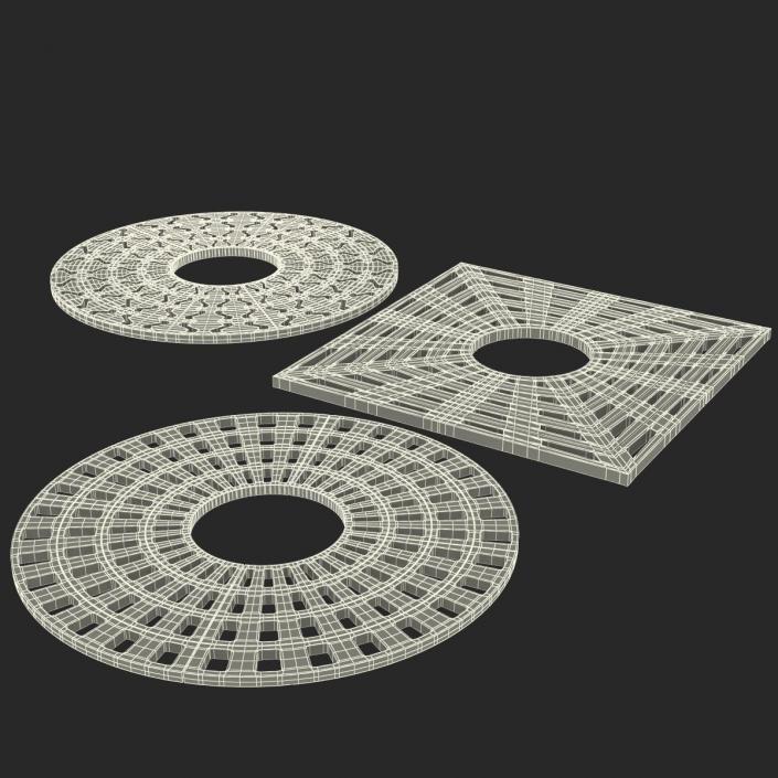 3D model Tree Grates Set