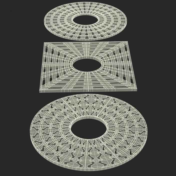 3D model Tree Grates Set