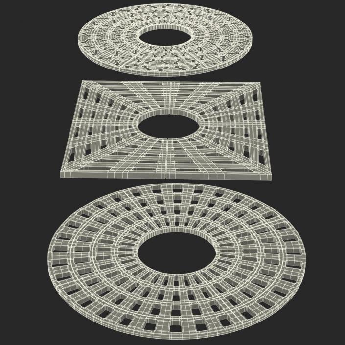 3D model Tree Grates Set