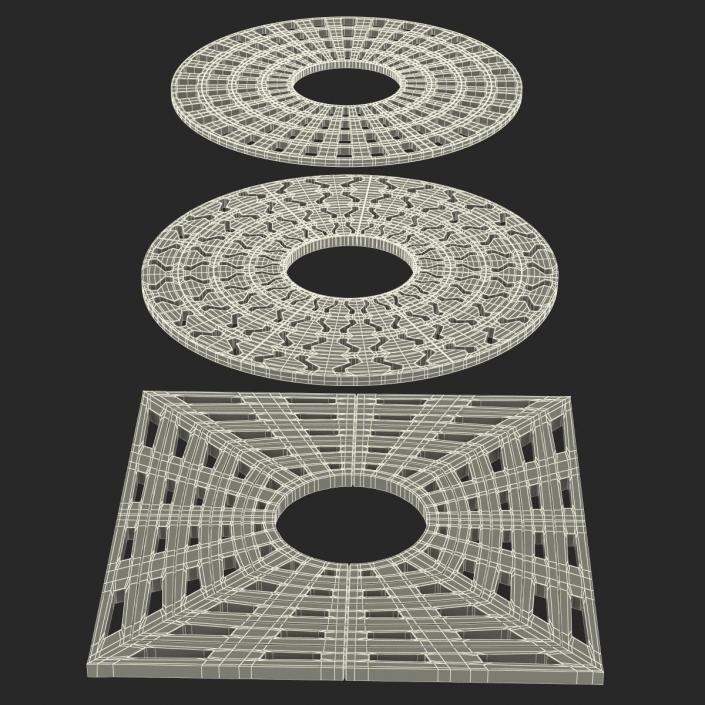 3D model Tree Grates Set