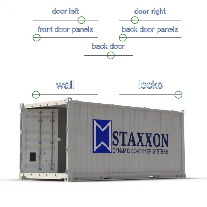 Collapsible ISO Container Rigged 3D