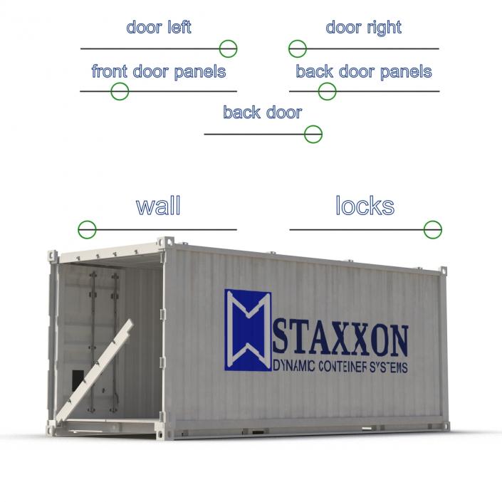 Collapsible ISO Container Rigged 3D