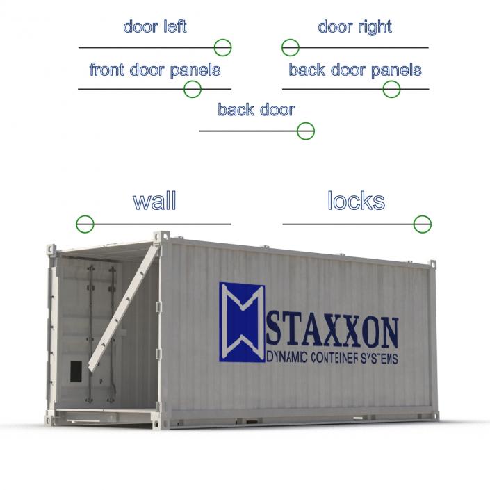 Collapsible ISO Container Rigged 3D