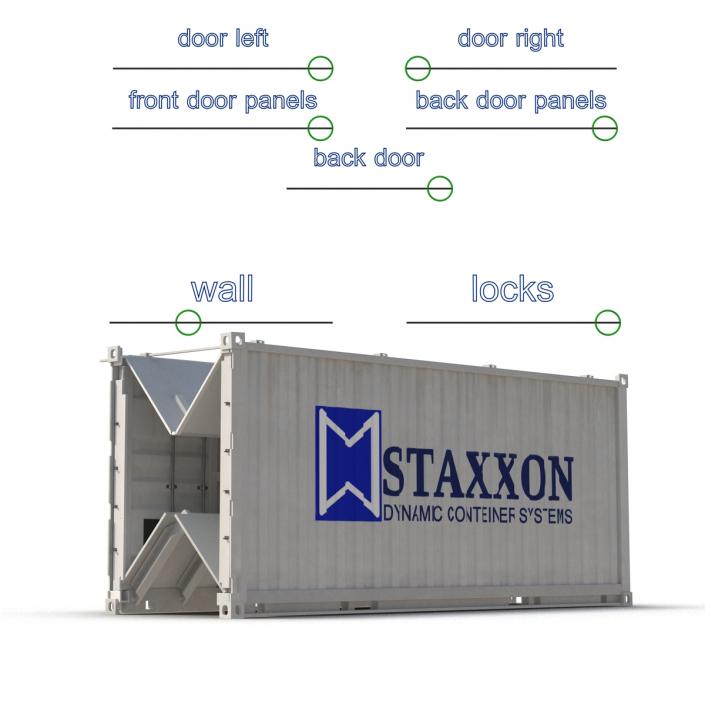 Collapsible ISO Container Rigged 3D