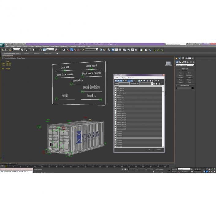 Collapsible ISO Container Rigged 3D