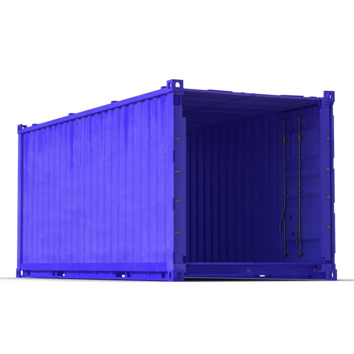 3D model Collapsible ISO Container Blue