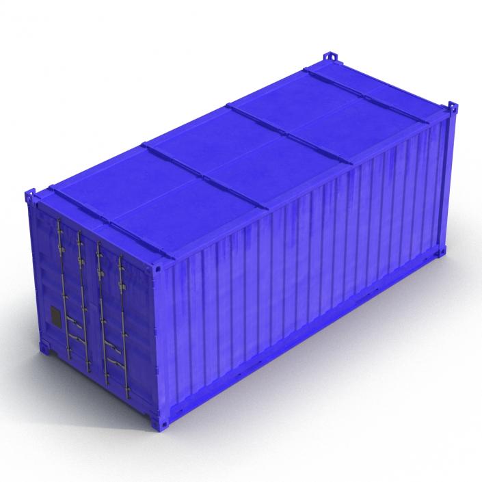 3D model Collapsible ISO Container Blue