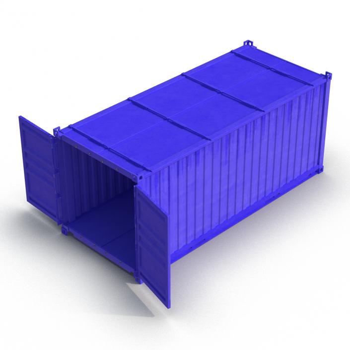 3D model Collapsible ISO Container Blue