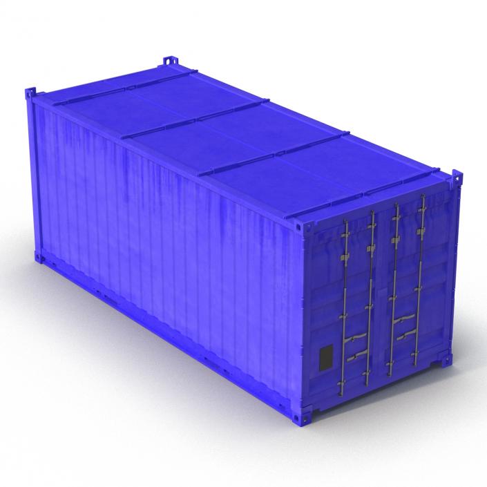 3D model Collapsible ISO Container Blue