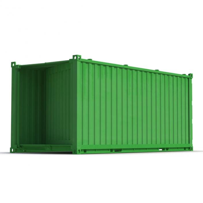 3D Collapsible ISO Container Green