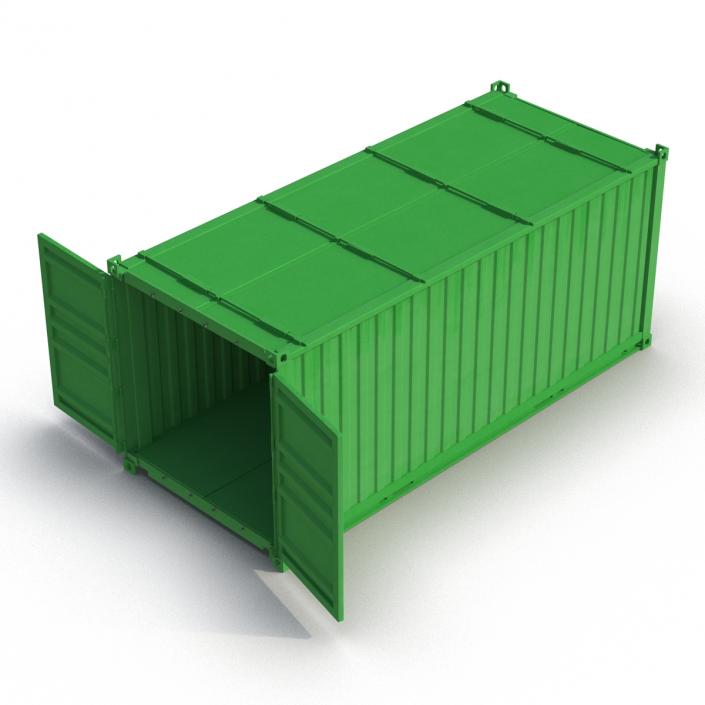 3D Collapsible ISO Container Green