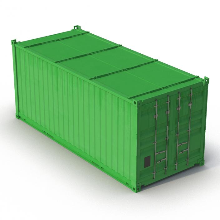 3D Collapsible ISO Container Green