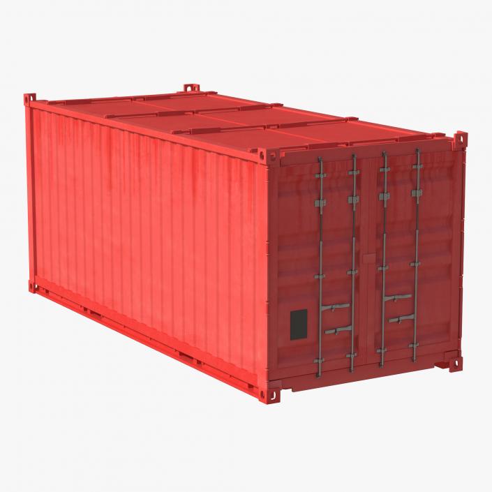 Collapsible ISO Container Red 3D model