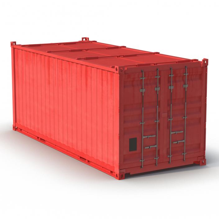 Collapsible ISO Container Red 3D model