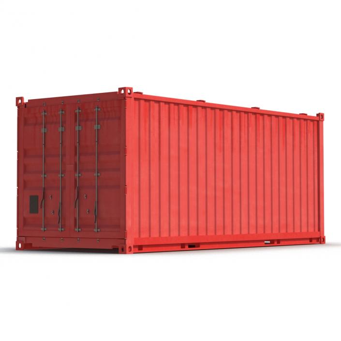 Collapsible ISO Container Red 3D model