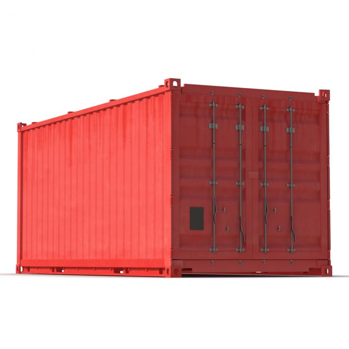 Collapsible ISO Container Red 3D model