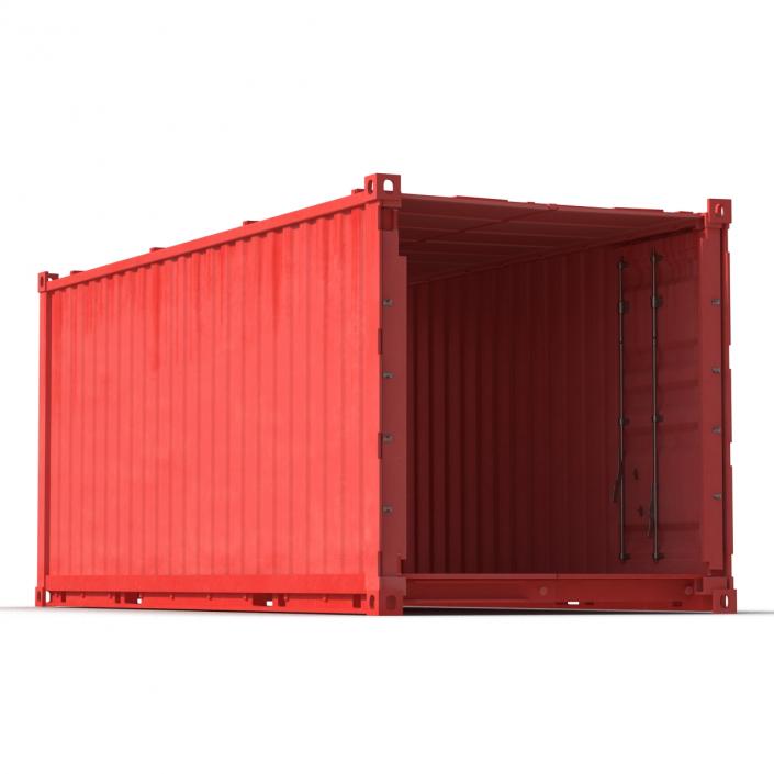 Collapsible ISO Container Red 3D model