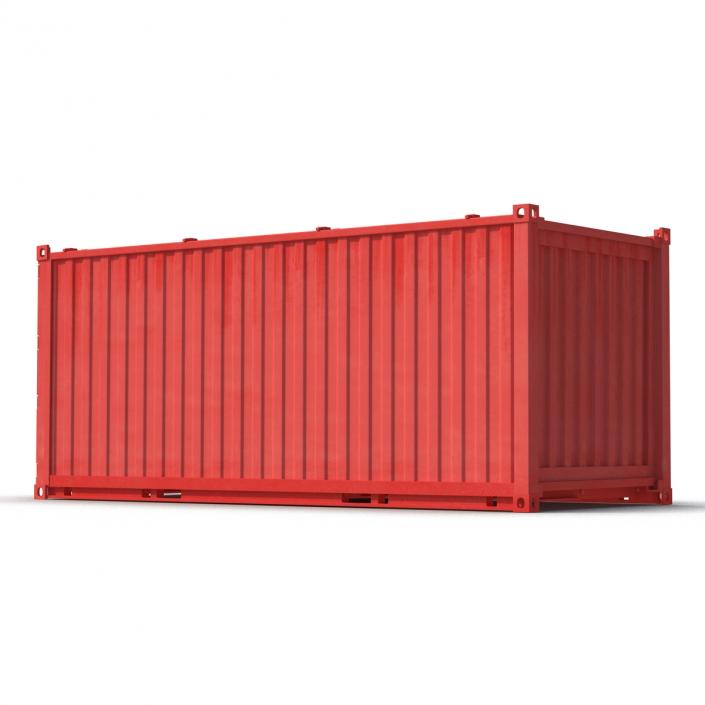 Collapsible ISO Container Red 3D model