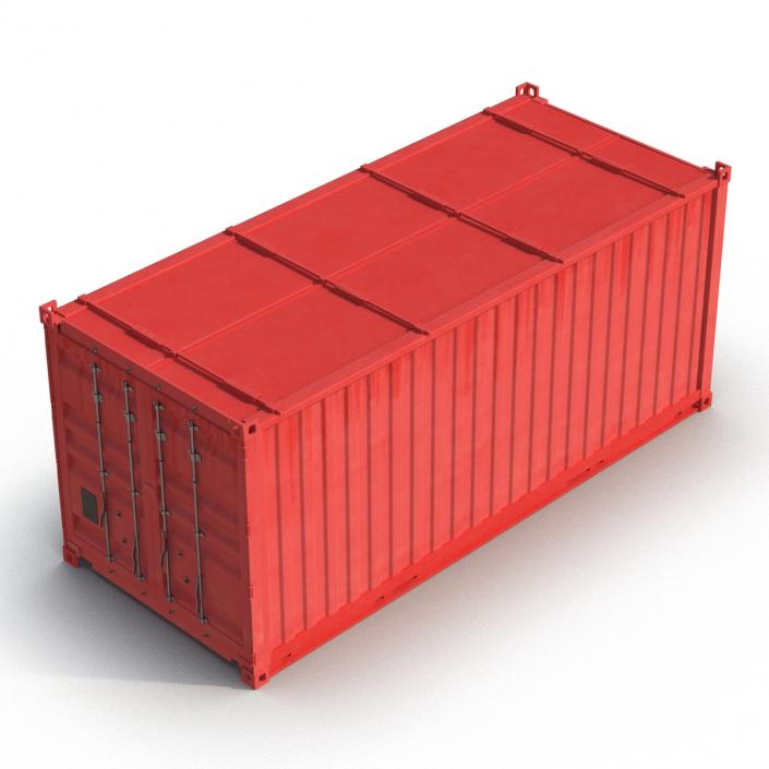 Collapsible ISO Container Red 3D model