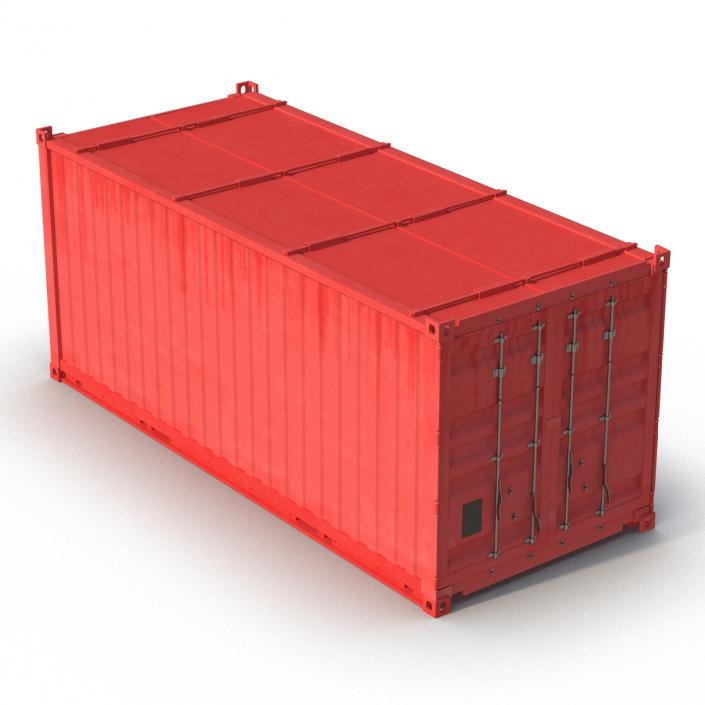 Collapsible ISO Container Red 3D model