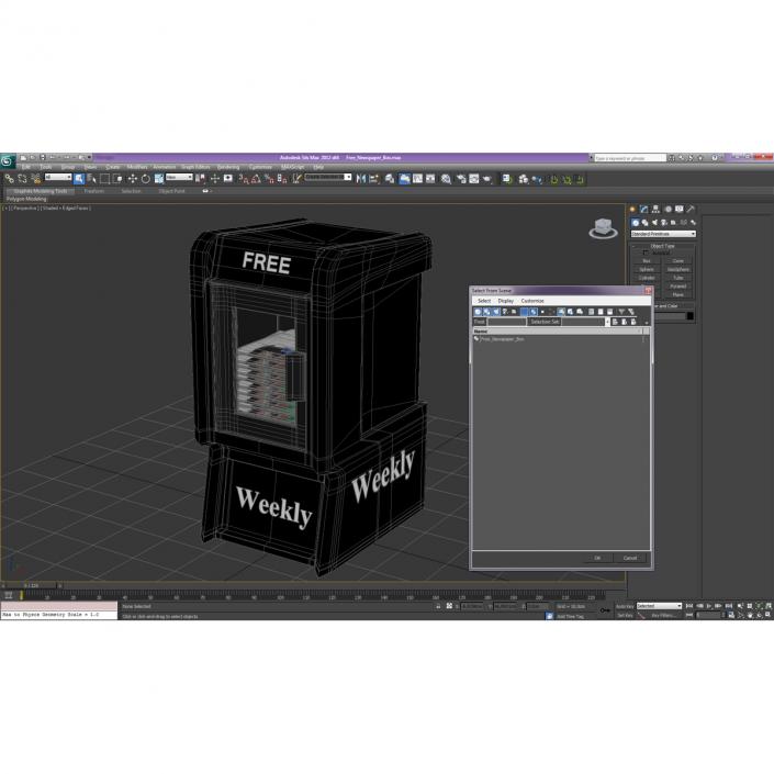 3D Free Newspaper Box model