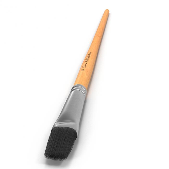 3D Paint Brush Flat 3 model