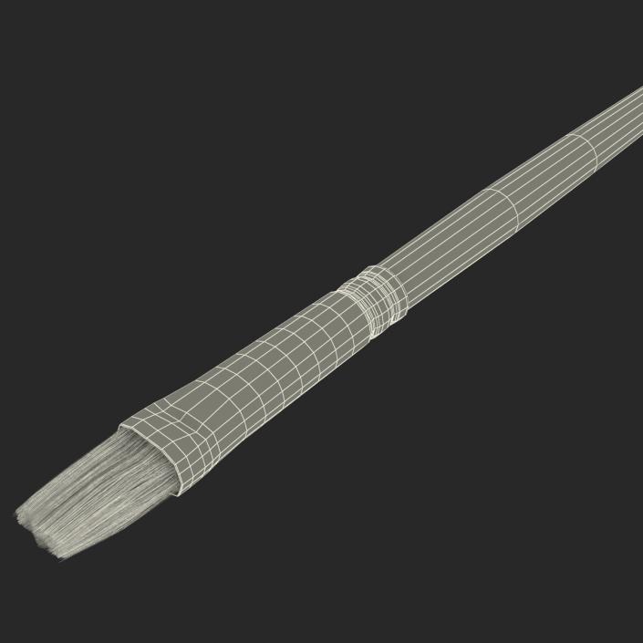 3D Paint Brush Flat 3 model