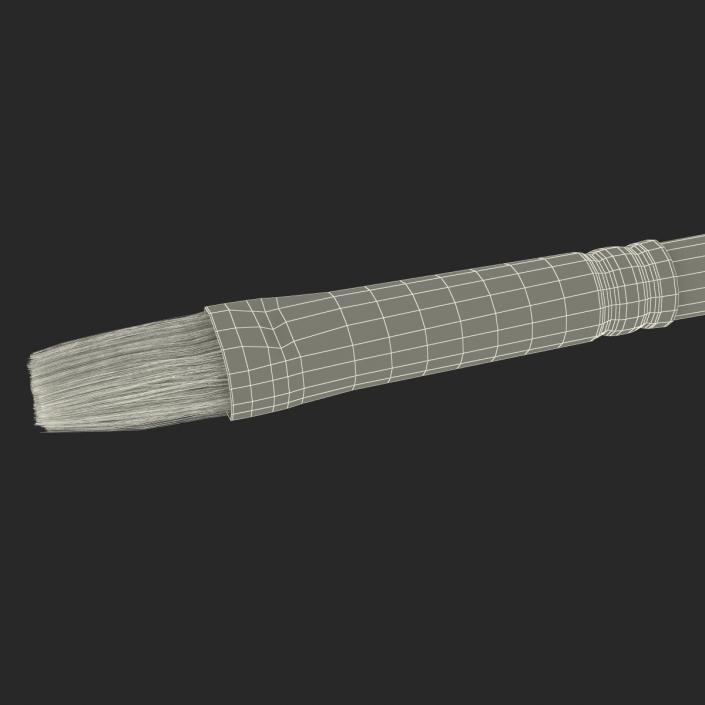 3D Paint Brush Flat 3 model