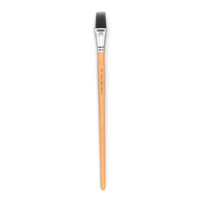 3D Paint Brush Flat 4 model