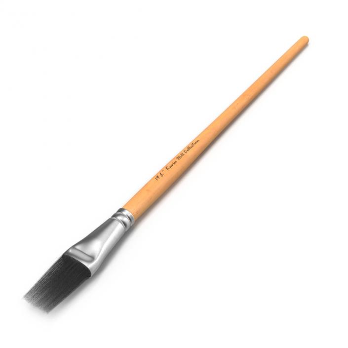 3D Paint Brush Flat 4 model