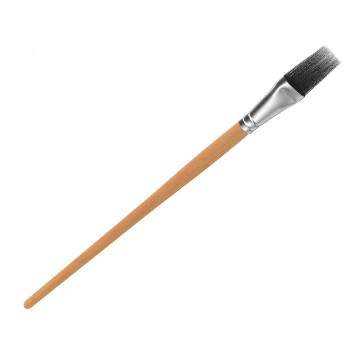 3D Paint Brush Flat 4 model