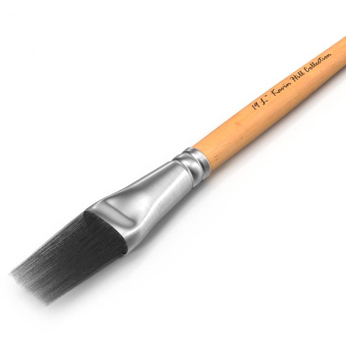 3D Paint Brush Flat 4 model